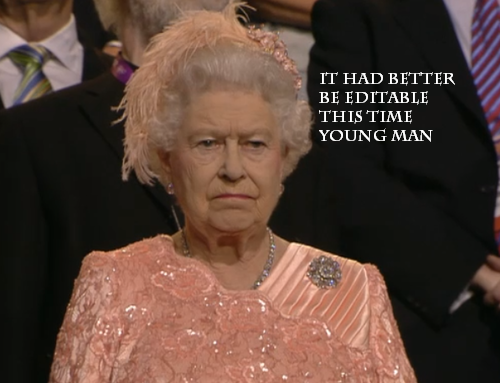 queen not amused